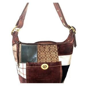 Authentic Patchwork and Leather Coach handbag.